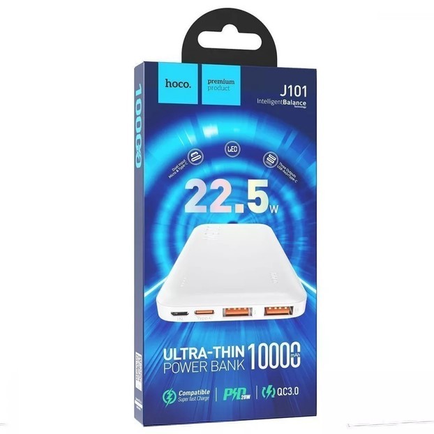 Power Bank Hoco J101 Astute 22.5W fully compatible 10.000 mAh White-0