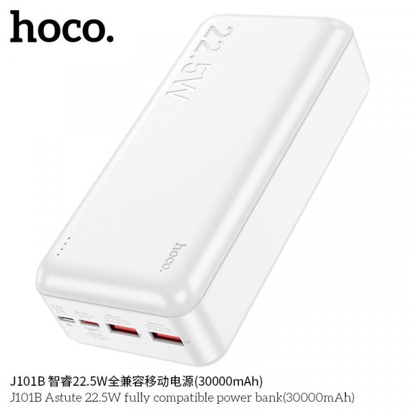 Power Bank Hoco J101B Astute 22.5W fully compatible 30.000 mAh White-1