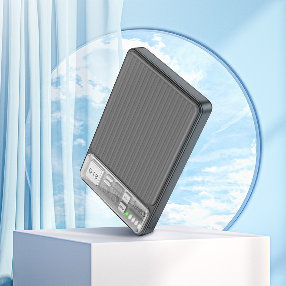 Power Bank Hoco Q18 Tourer 10000mAh 22.5W Type-C/USB+ БЗ 15W(MagSafe) (Чорний)-2