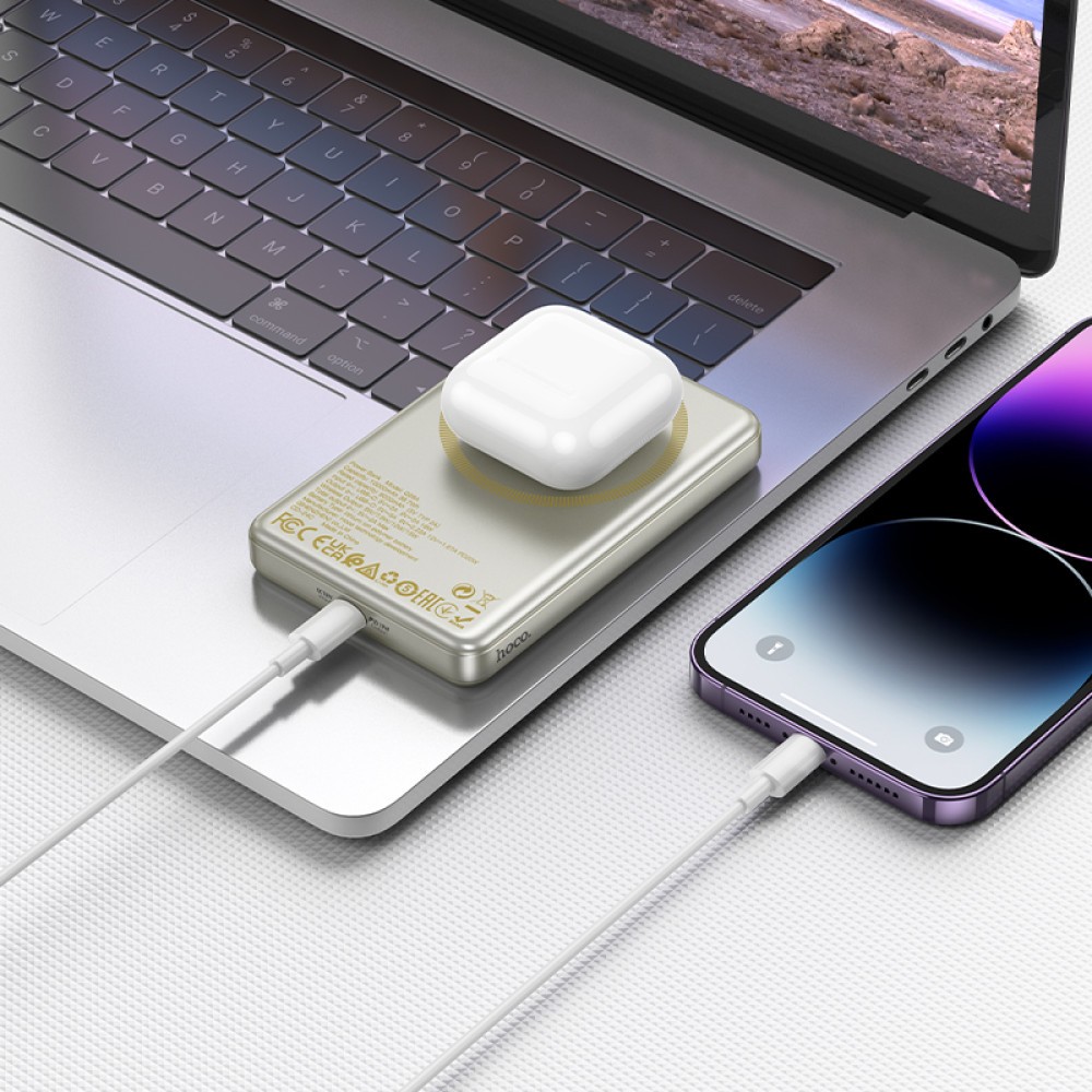 Power bank Hoco Q26A Joy PD20W 10000mAh бежевий-3
