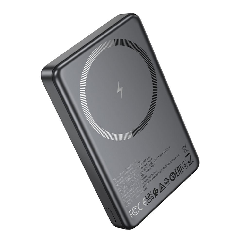 Power Bank Hoco Q34 Clever PD20W magnetic with digital display 10000mAh (Сірий)-2