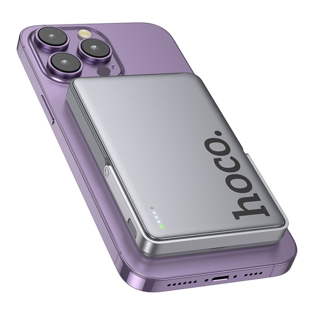 Power Bank Hoco Q36 Sunlight PD20W magnetic suction+holder 5000mAh (Сірий)-3