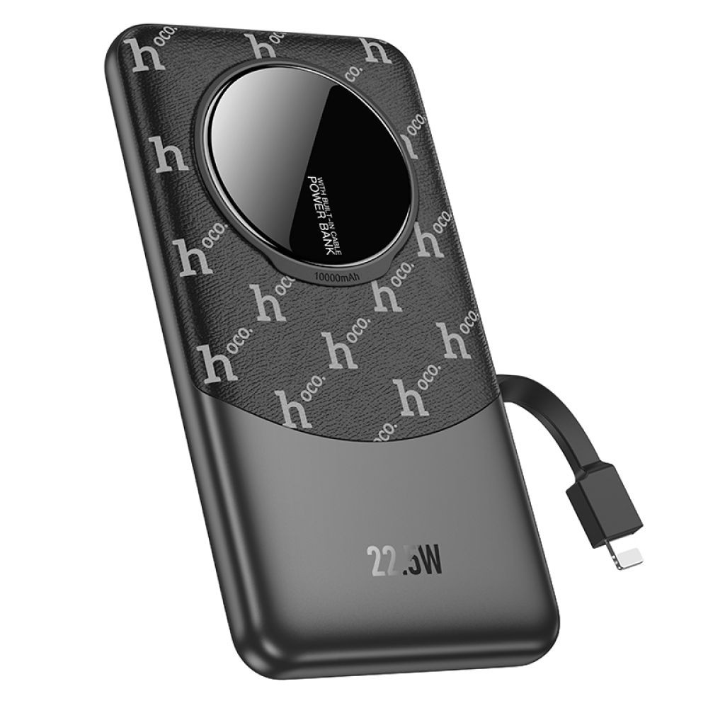 Power Bank Hoco Q29 Nobility 22.5W+PD20W with cable (iphone) 10000mAh (Чорний)-2