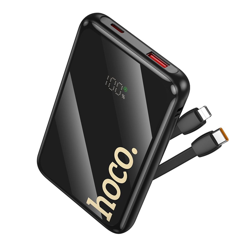 Power Bank Hoco Q37 Graceful 22.5W+PD20W with two cables 10000mAh (Чорний)-4
