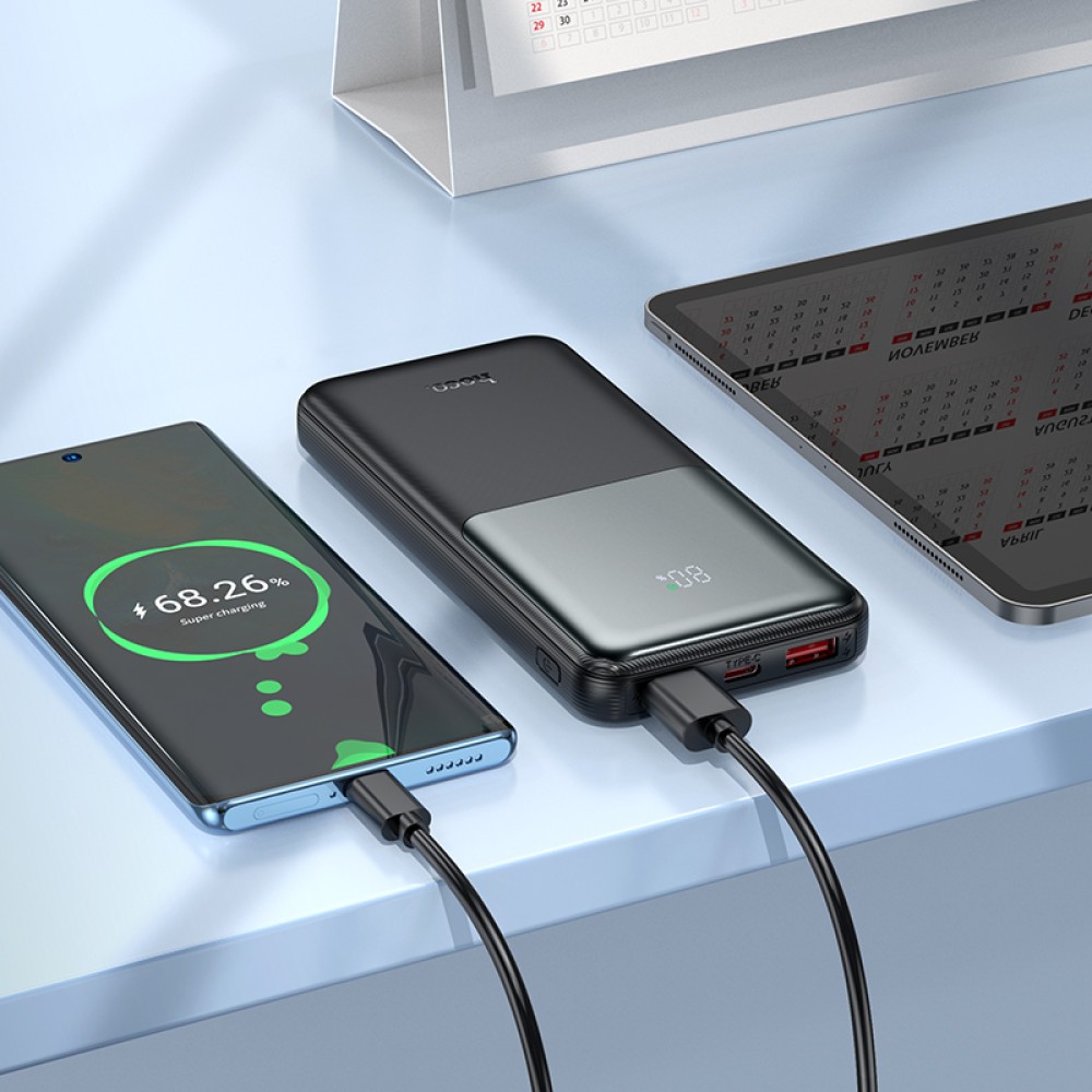 Power Bank Hoco J136 Sirui 10000mAh 22.5W+PD20W (2USB/Micro/Type-C) (Чорний)-3