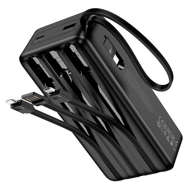 Power Bank HOCO Night Tide J146B 30000mAh із 4 вбудованими кабелями-1