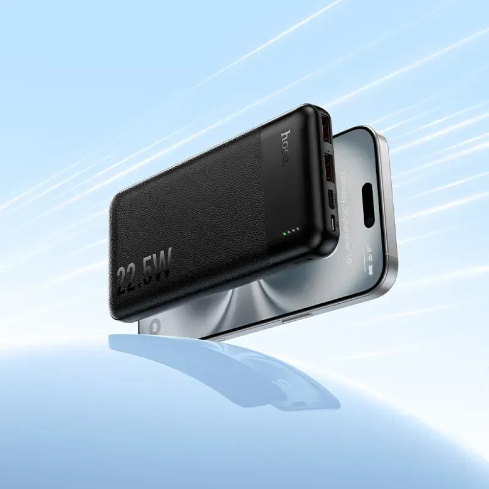 Power Bank Hoco J159 Essence 10000mAh 22.5W+PD20W (2A1C1M) (Чорний)-3