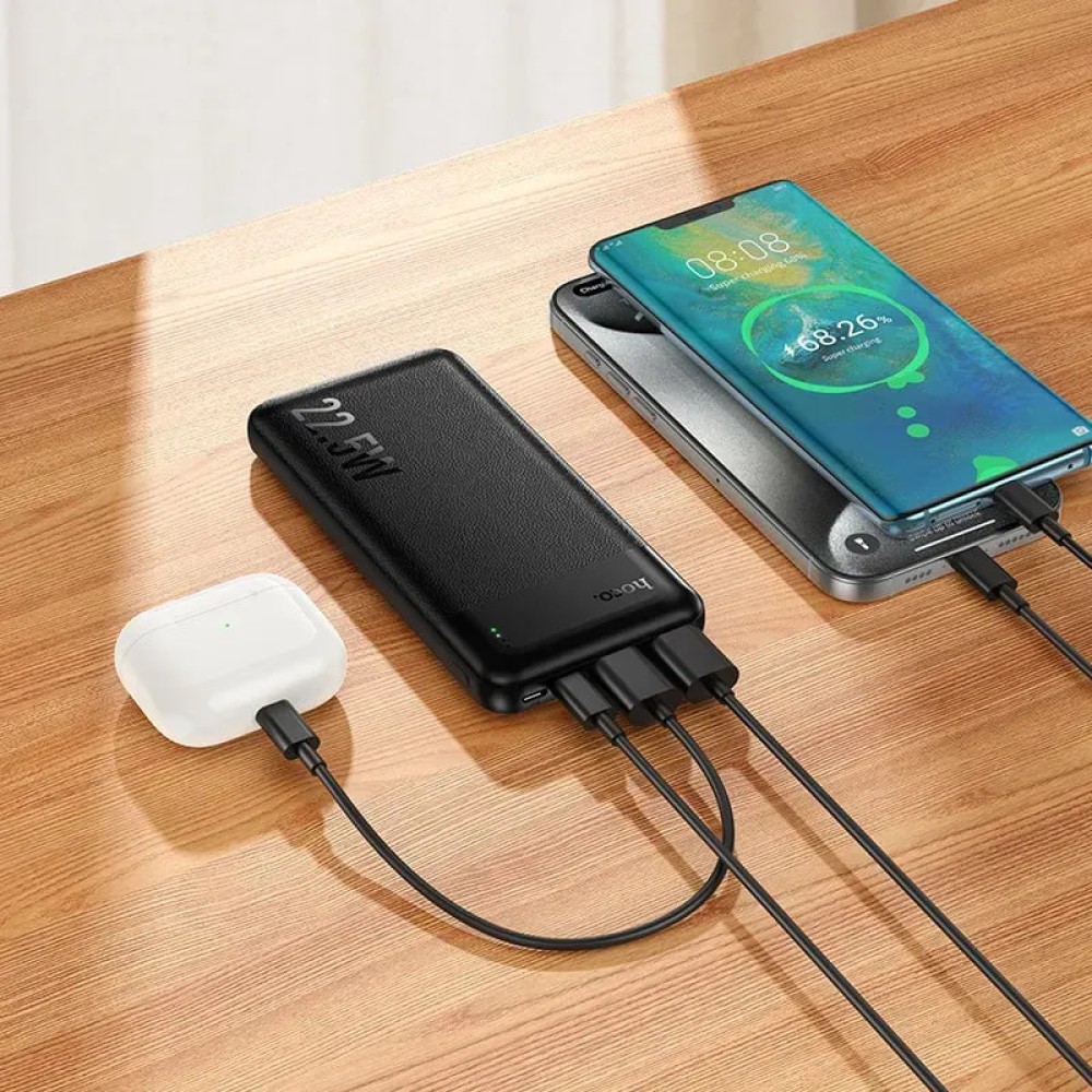 Power Bank Hoco J159 Essence 10000mAh 22.5W+PD20W (2A1C1M) (Чорний)-4