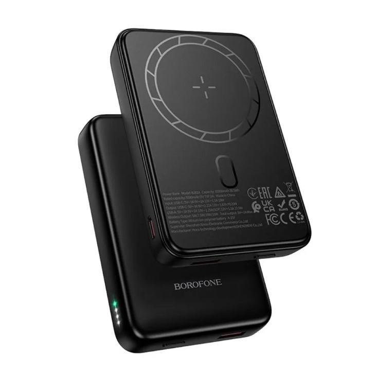Power bank BOROFONE BJ82A Dawn PD20W magnetic power bank 10000mAh чорний-1