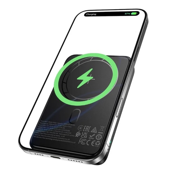 Power bank BOROFONE BJ82A Dawn PD20W magnetic power bank 10000mAh чорний-2