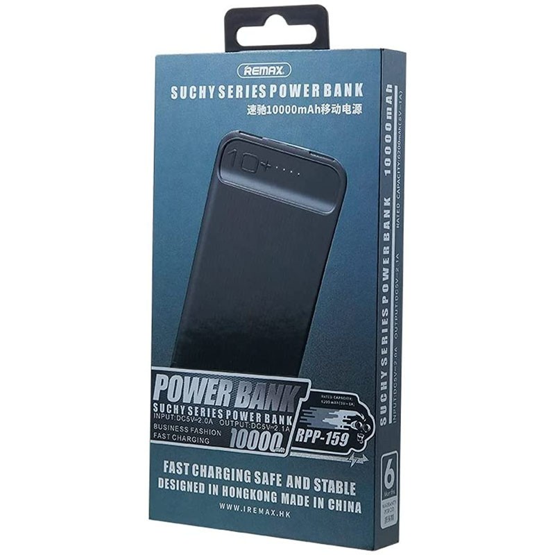 Power Bank Remax RPP-159 10000 mAh (Чорний)-0