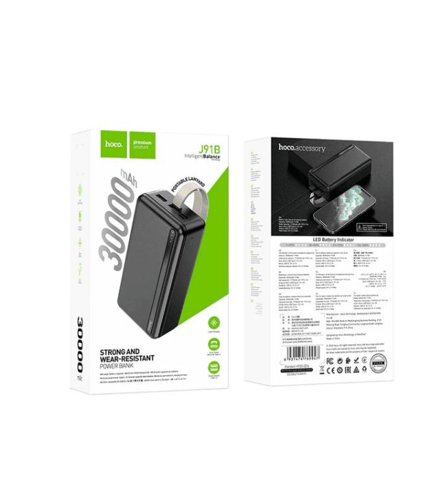Power Bank HOCO J91B 30000 mAh (Чорний)-0