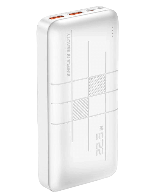 Power Bank XO PR188 2USB+Type-C QC&PD3.0 22.5W 20000mAh White-1