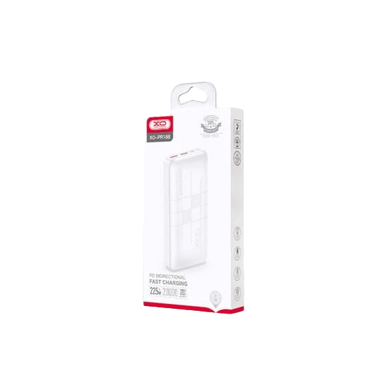 Power Bank XO PR188 2USB+Type-C QC&PD3.0 22.5W 20000mAh White-0