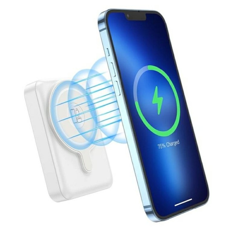 Павербанк Hoco Q11 Expressar PD20W 3-in-1 magnetic PD//MagSafe 10.000mAh білий-3