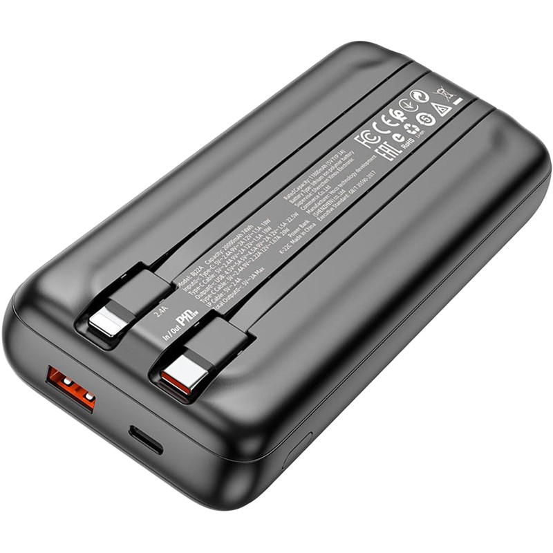 Power bank BOROFONE BJ22A 22.5W+PD20W 20000mAh чорна-2