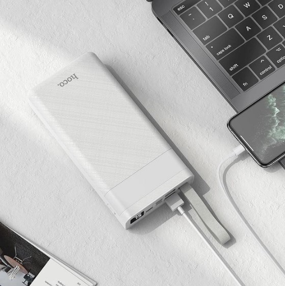 Power Bank HOCO J73 (LED lamp) 30000 mAh (Білий)-3