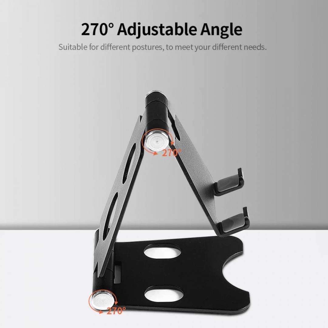 Підставка для телефону Phone Bracket Adjustable Stand Metal  (Чорний)-1