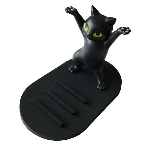 Підставка STAND TOYS Кіт чорний (чорна)-0
