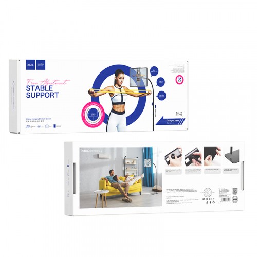 Підлоговий тримач Hoco PH42 Vigour retractable lazy stand 4.5-10 Black-1