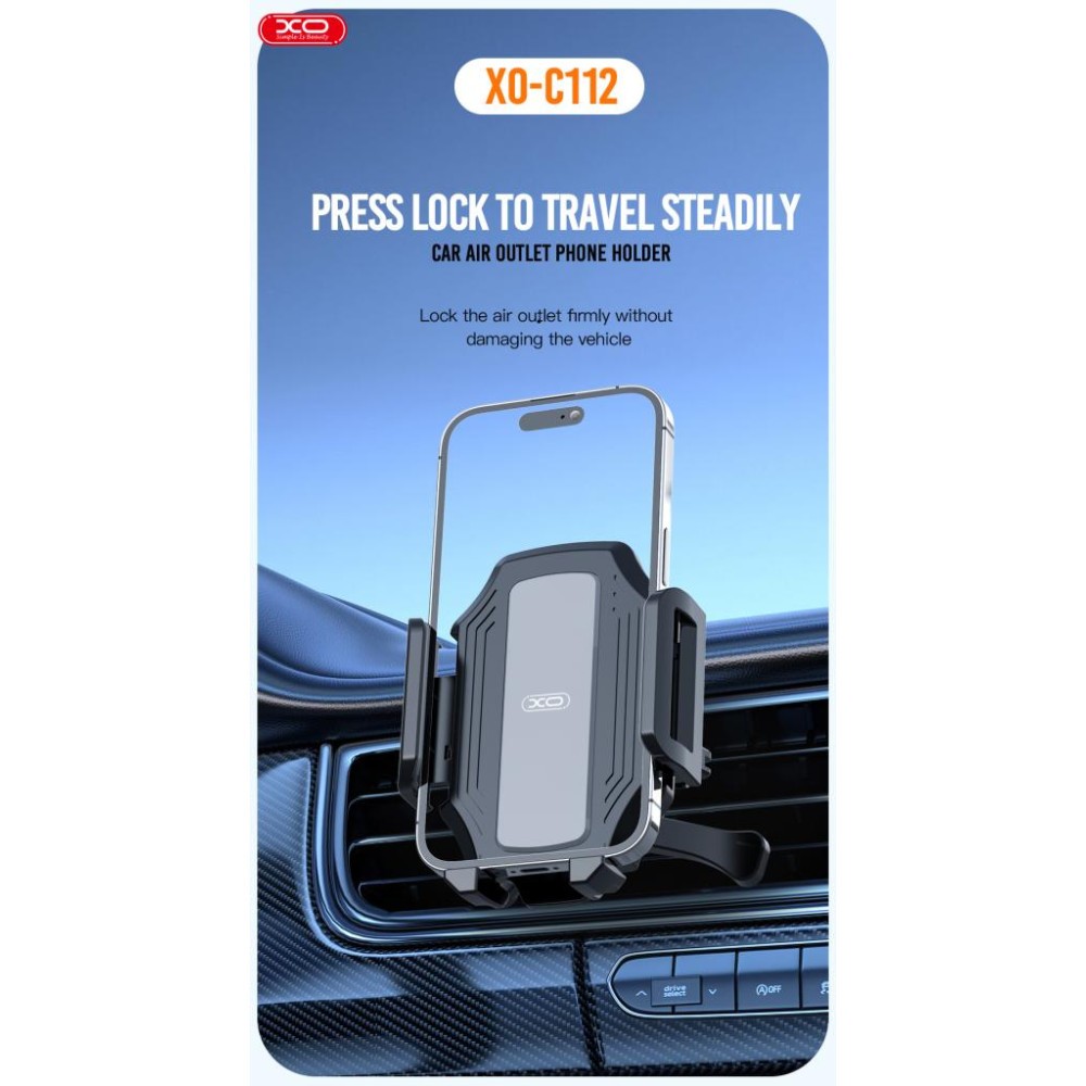 Holder XO C112 Car Air Vent (Чорний)-2