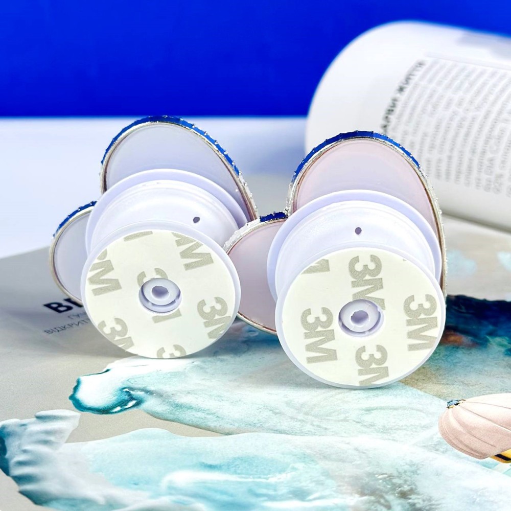 PopSocket Серце із кристалами (Білий)-1