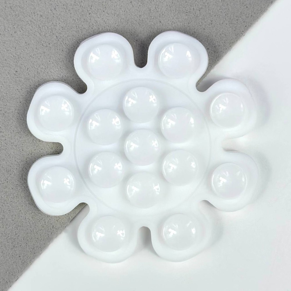 Тримач-присоска для мобільного телефону Double Side Silicone FLOWER (Біла)-0