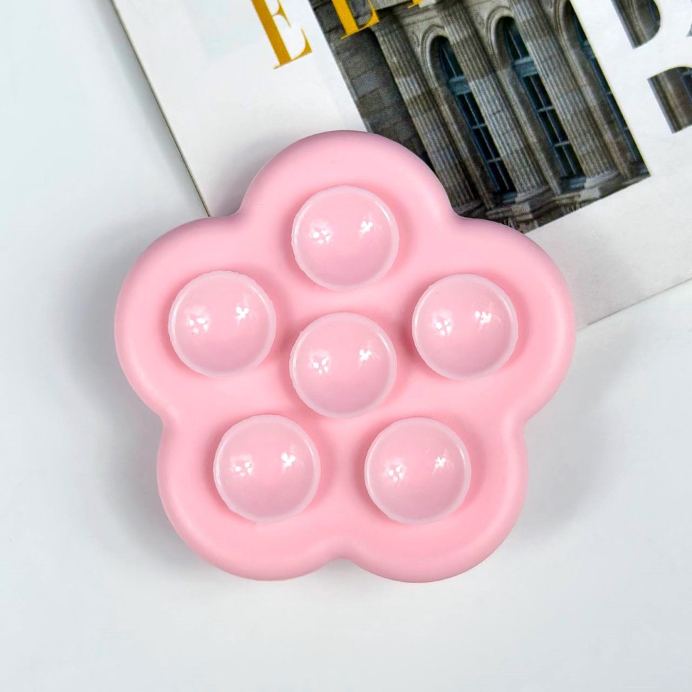 PopSocket Квітка із силіконовими присосками (Рожевий)-0