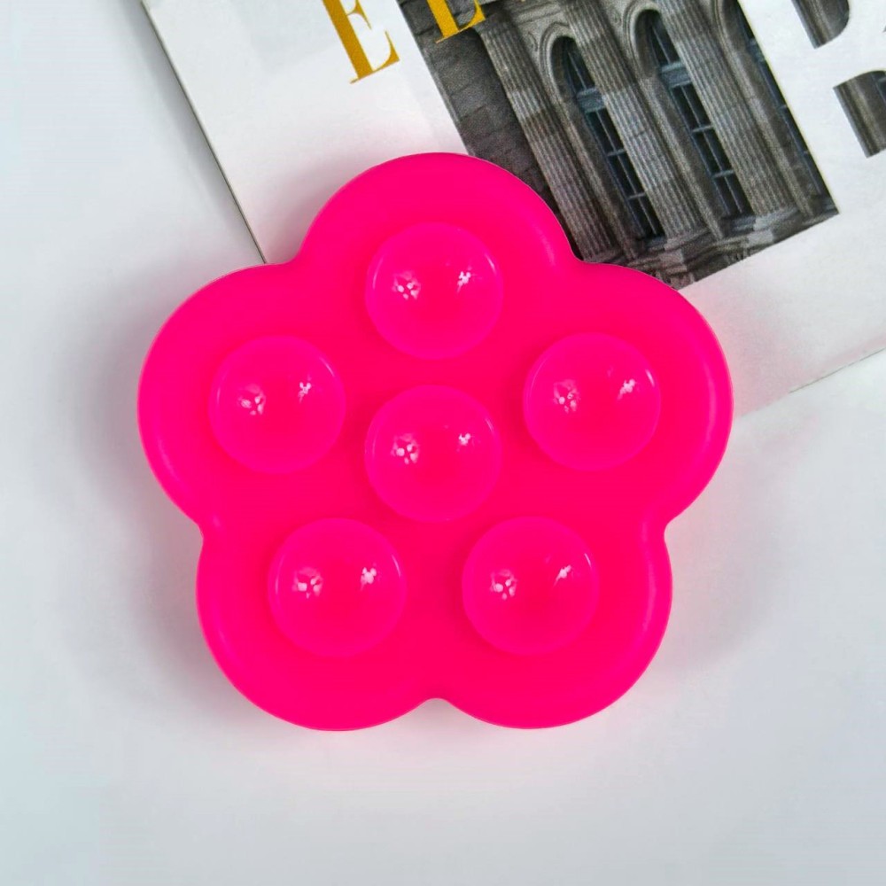 PopSocket Квітка із силіконовими присосками (Малиновий)-0