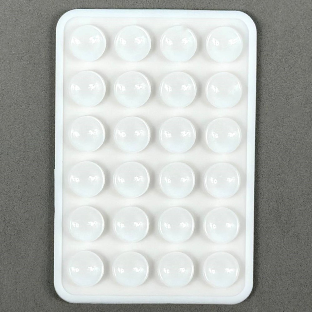 Тримач-присоска для мобільного телефону 3M Sticker Side Silicone (Біла)-0