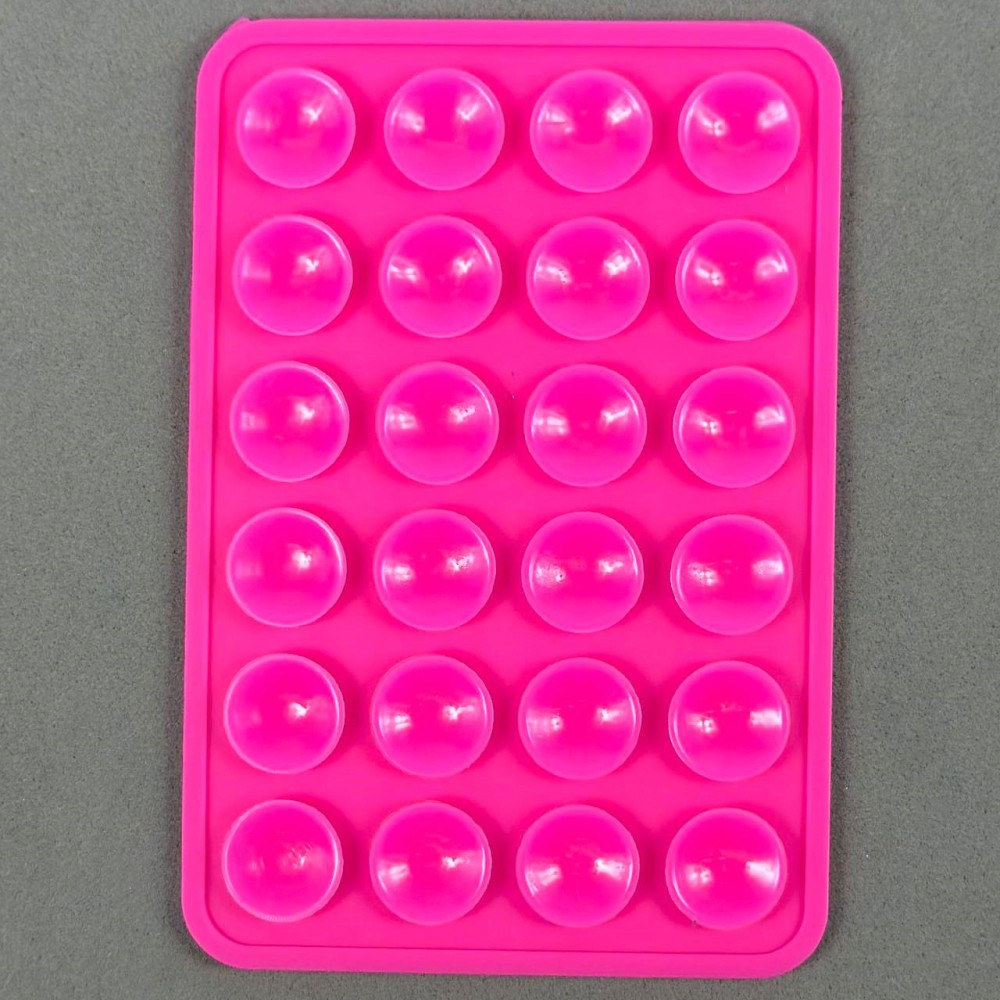 Тримач-присоска для мобільного телефону 3M Sticker Side Silicone (Яскраво рожева)-0