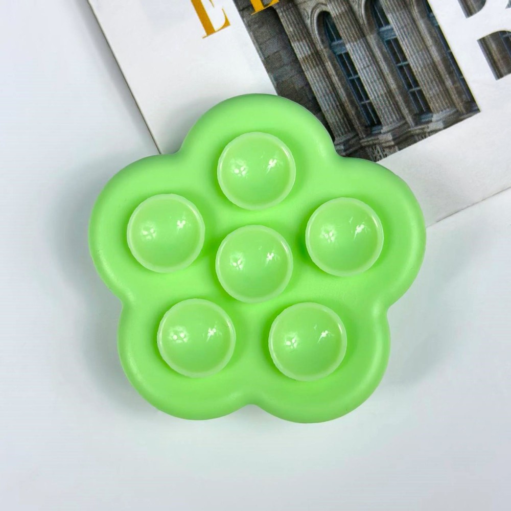 PopSocket Квітка із силіконовими присосками (Зелений)-0