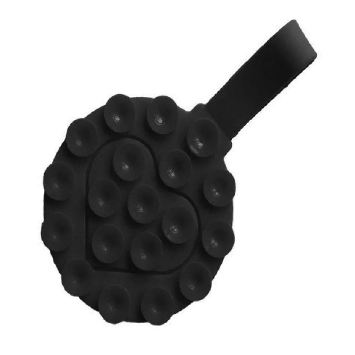 Тримач-присоска для мобільного телефону Double Side Silicone STRAP (Чорна)-0