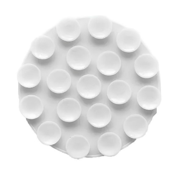 Силіконова тримач-присоска двостороння для телефону Double Side Silicone Round (Білий)-0