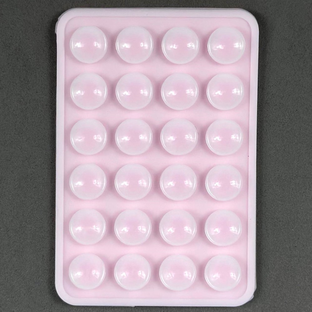Тримач-присоска для мобільного телефону 3M Sticker Side Silicone (Пудрова)-0