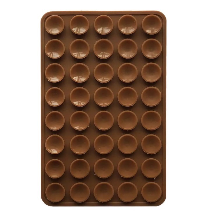 Тримач-присоска для мобільного телефону Double Side Silicone 100*64мм (Коричнева)-0