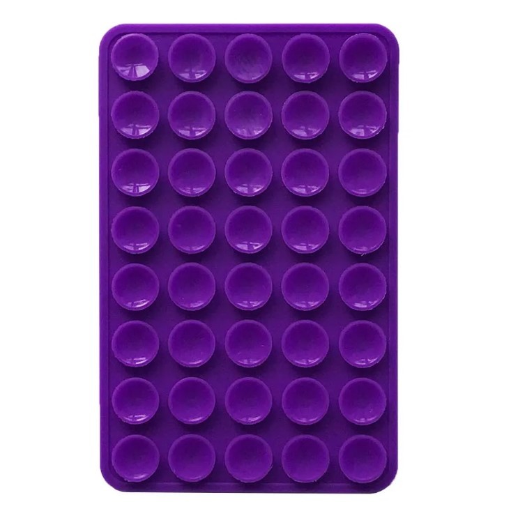 Тримач-присоска для мобільного телефону Double Side Silicone 100*64мм (Фіолетова)-0