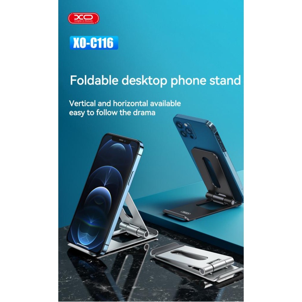 Настільна підставка XO C116 для телефону (Чорний)-2