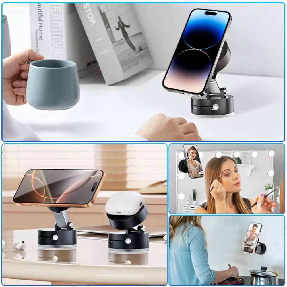 Holder Universal Magnetic S511 Вакуумний тримач для авто та побуту (Чорний)-2