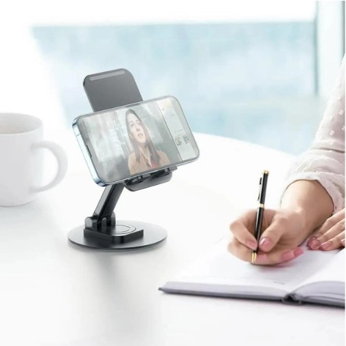 Тримач настільний BOROFONE BH75 Flawless folding rotatable desktop holder чорний-2