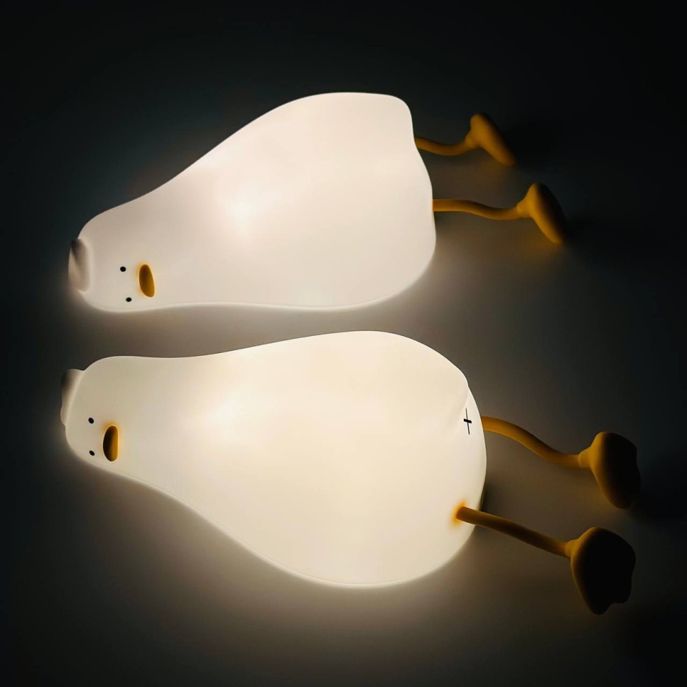 Силіконовий нічник Втомлена качечка K-1096 1200mAh  (Білий)-1