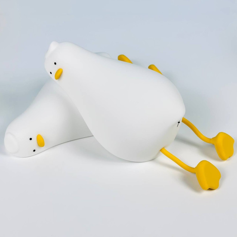 Силіконовий нічник Втомлена качечка K-1096 1200mAh  (Білий)-2