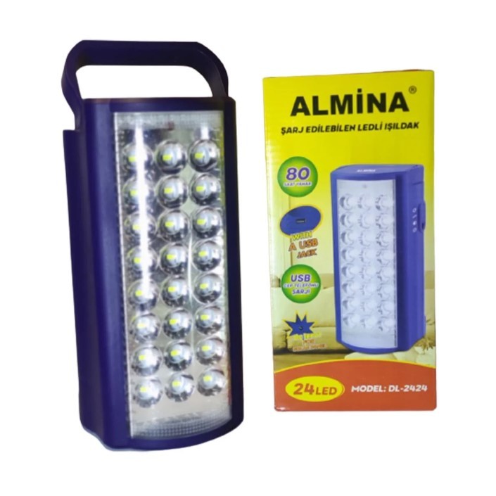 Ліхтар переносний світлодіодний 24 LED Almina DL-2424 (Синій)-0
