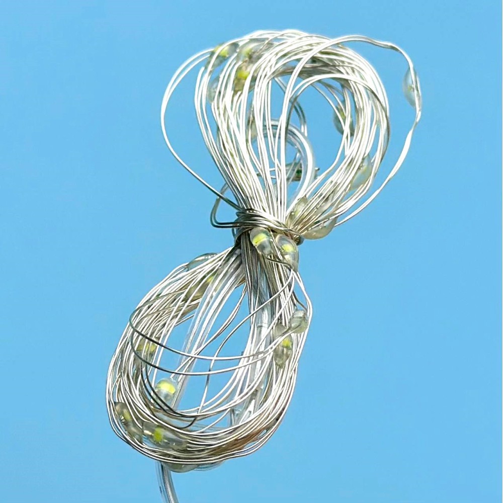 Світлодіодна гірлянда Xmas Крапля роси 30 Led 3m на мідному дроті Білий від батарейок+USB-3