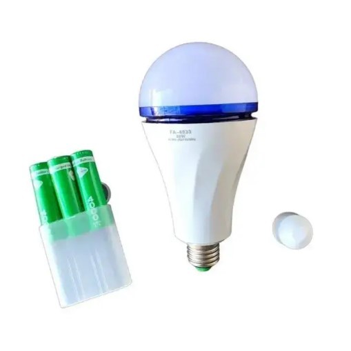 LED Лампа OKGO FA-6933 з акумулятором  (E27/30W/4W от АКБ/3*18650/up6 Hours/6800K/CC500mA)-2