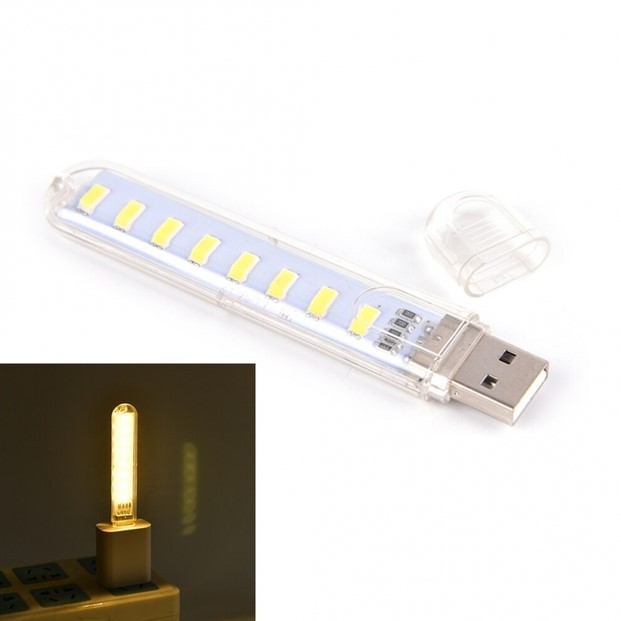 Міні ліхтарик на 8 діоди LED (USB лампа)-0