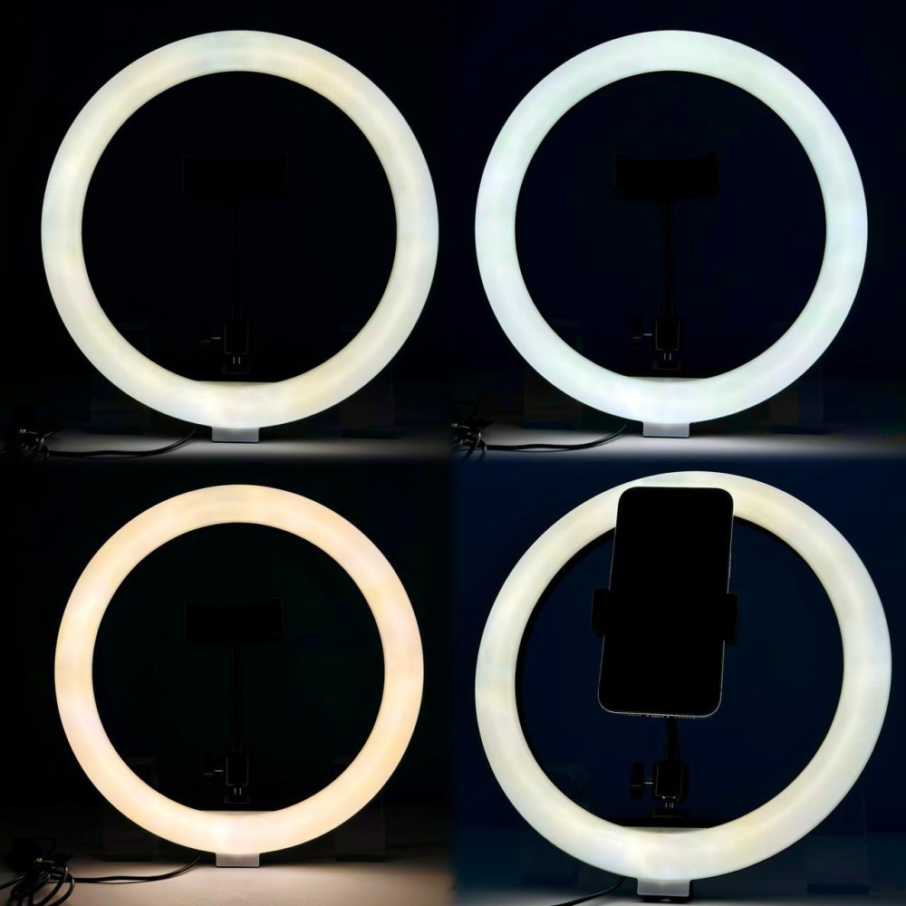 Кільцева світлодіодна Led Лампа 30см QX/HX-300 кріплення під штатив та телефон-5