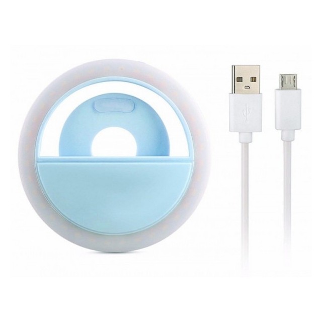 Selfie Ring Light, блакитне-0