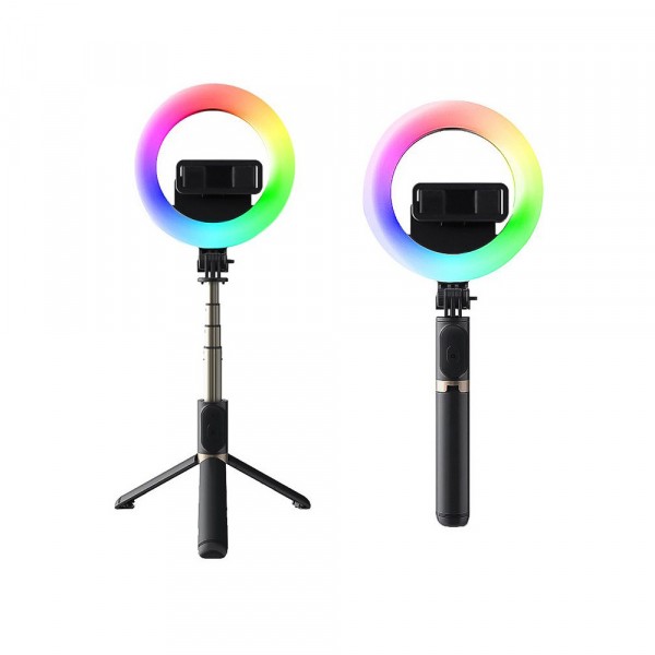 Монопод-трипод MJ07 з RGB LED-лампою-0