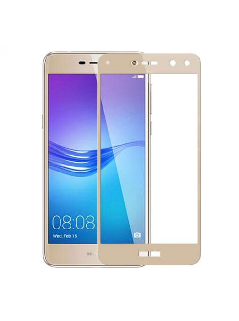 Захисне скло Silk Screen для SAMSUNG J7 (2017) / J730 gold-0